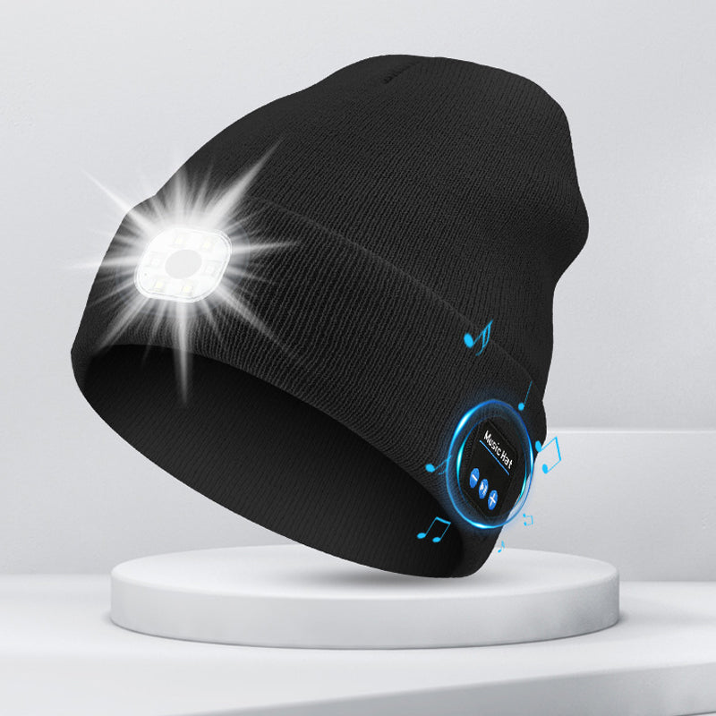 Soojendav muusika- ja valgusmüts Bluetoothiga