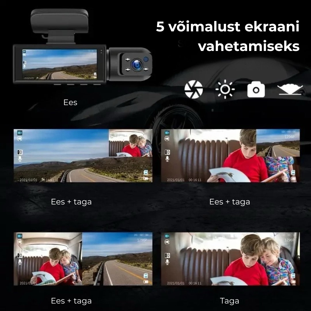„DriveView Pro” | Kahekordne objektiiv tagab täieliku katvuse