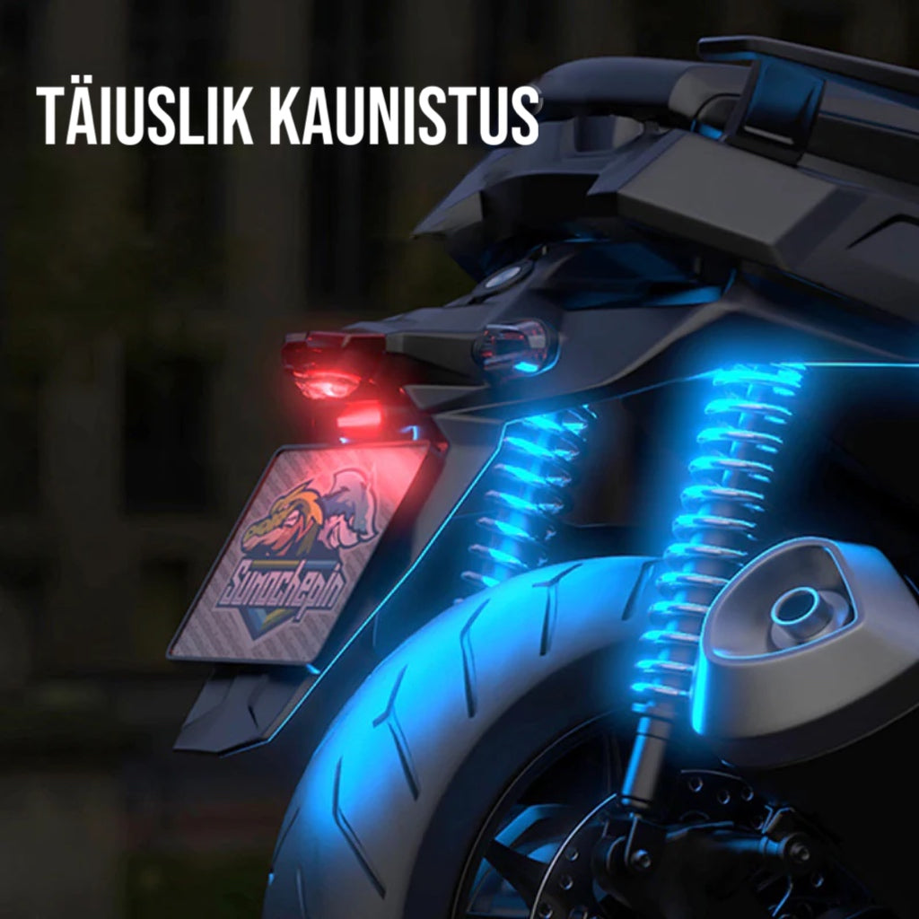 7-värviline traadita LED tagatuli mootorratastele ja autodele