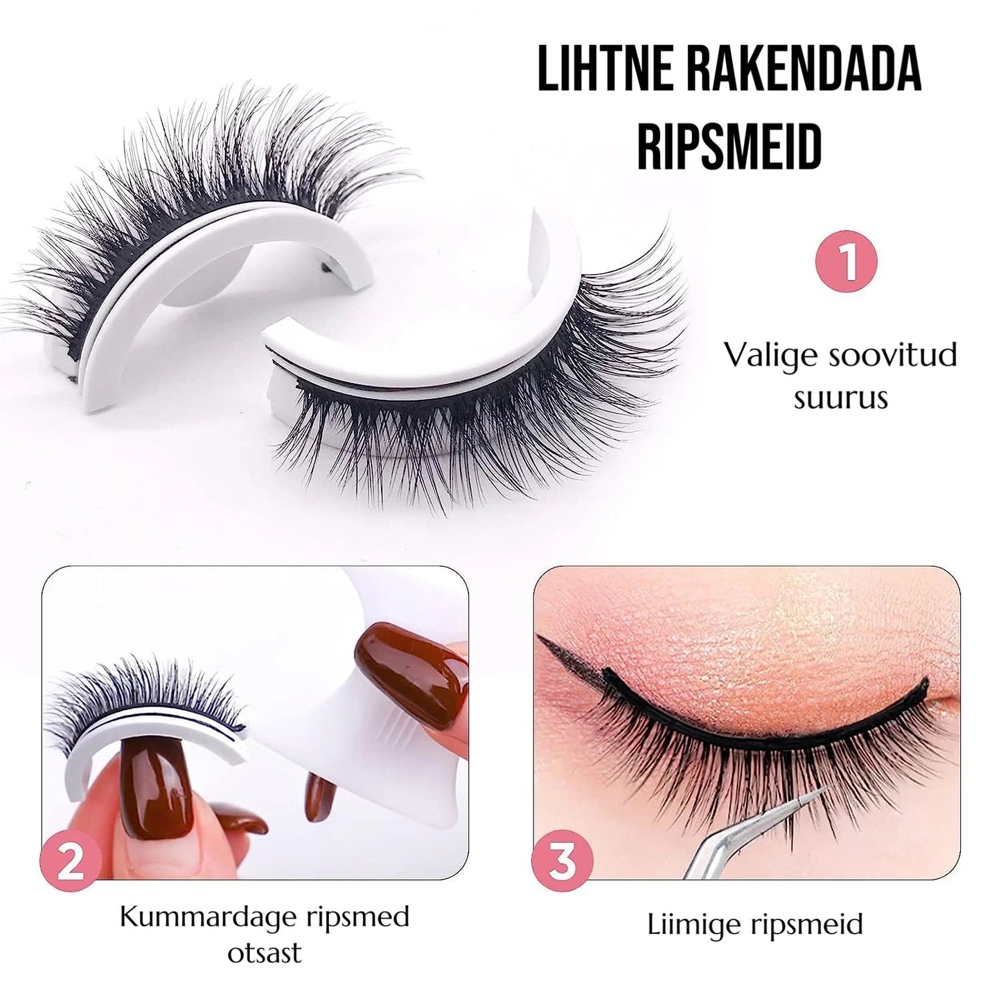 Ripsmed, mis ei vaja liimi (2 paari)