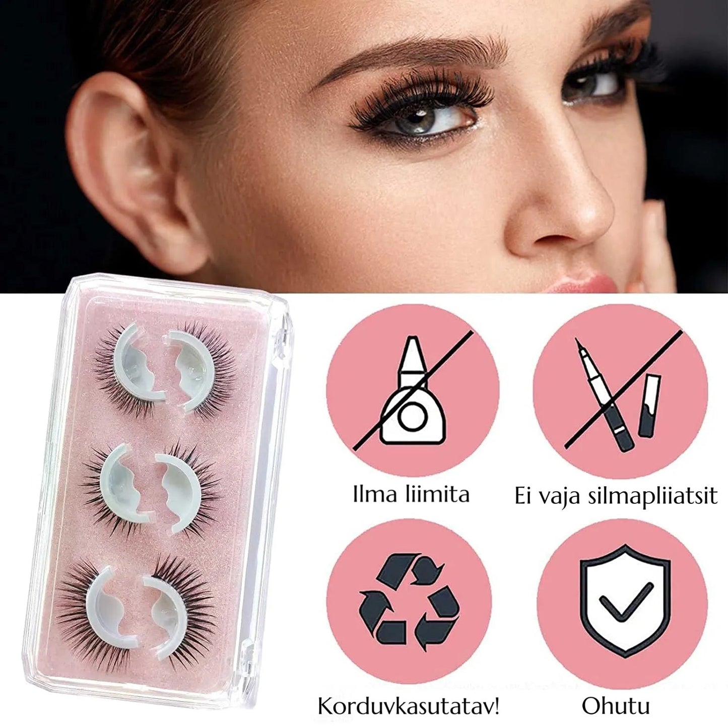 Ripsmed, mis ei vaja liimi (2 paari)