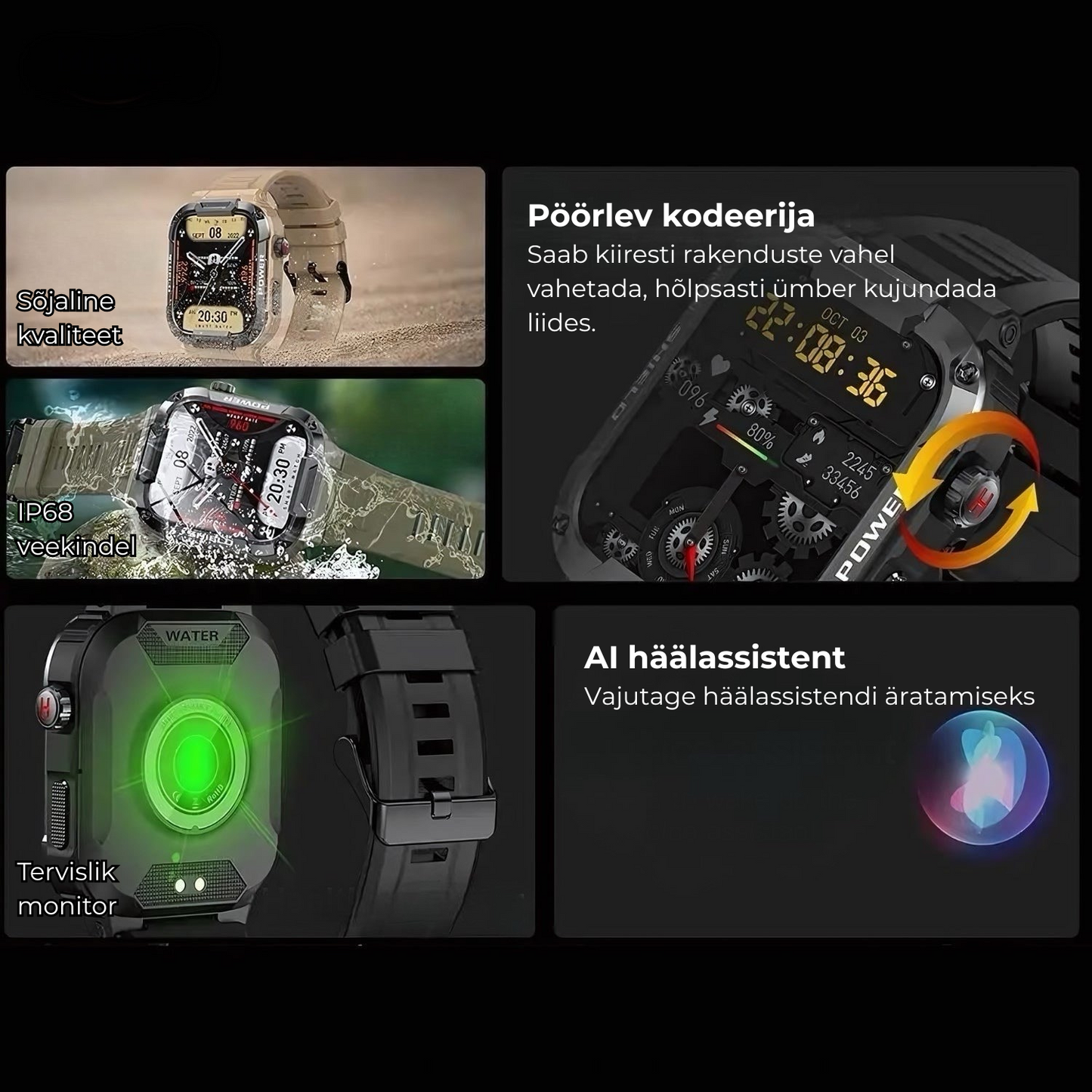 Galaxy Armor™ nutikell – säästa 100 €+ vastupidava iOS- ja Android-kella pealt
