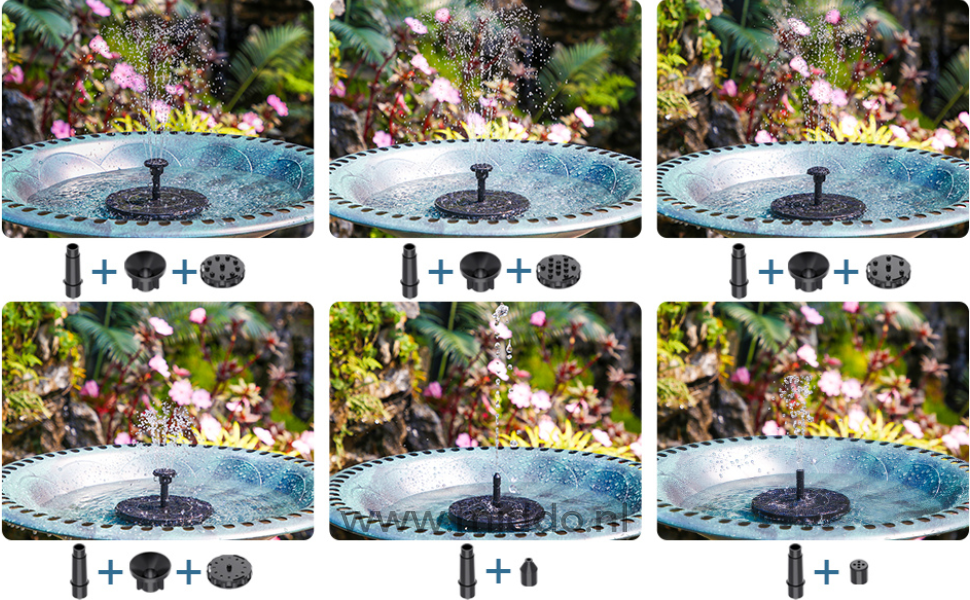 Keskkonnasõbralik päikeseenergial töötav purskkaev teie aeda