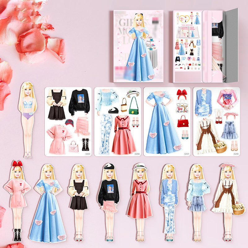 👗Magnetiline paberist nukk printsessi riietamiseks👸