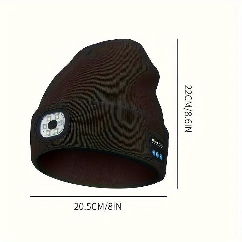 Soojendav muusika- ja valgusmüts Bluetoothiga