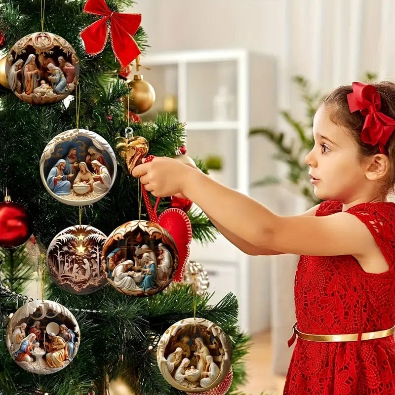 „Kristuse sünd“ ketta-kujuliste jõulukaunistuste komplekt