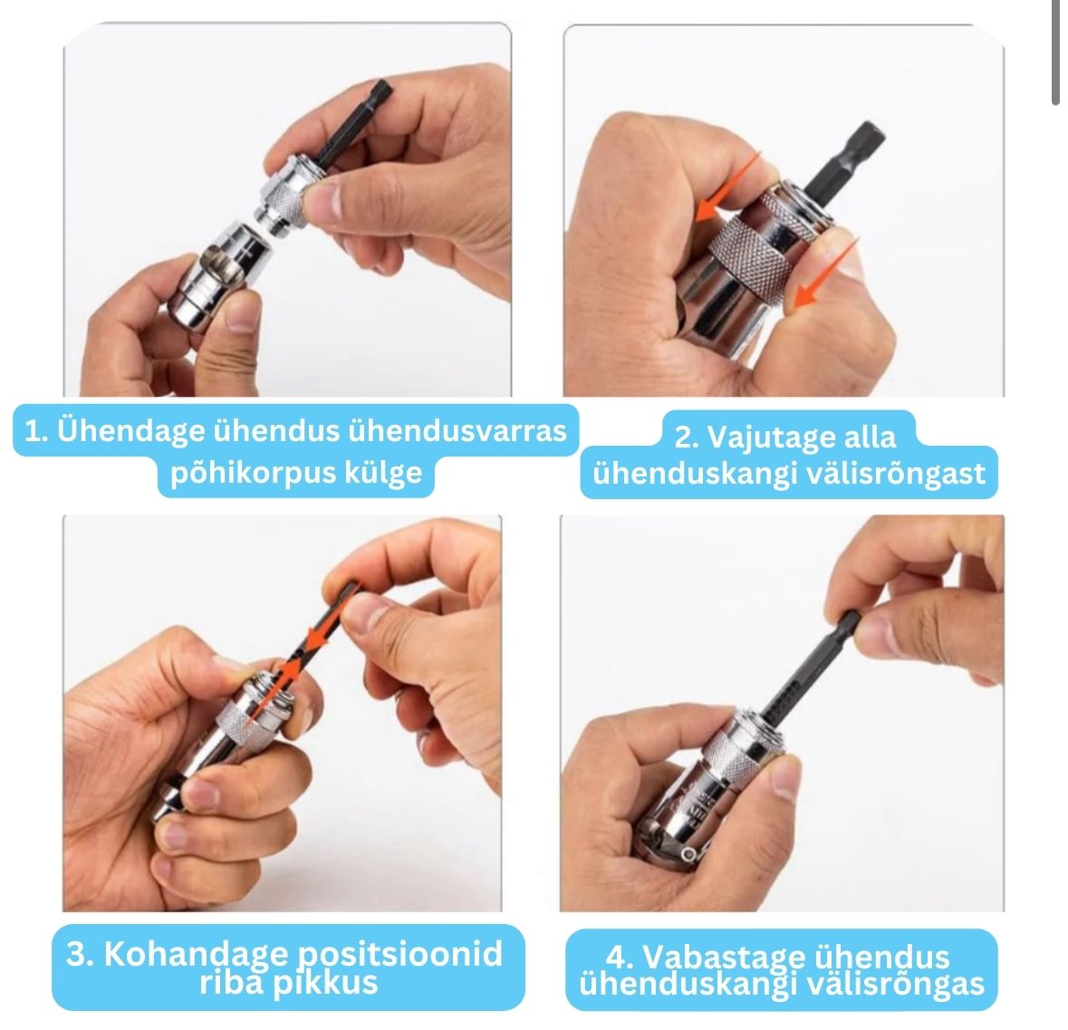 „WiringPro™“ kaablitõmbaja ja kaabli keeramisliitmik