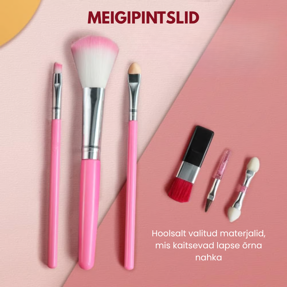 🌸 Laste pestav meigikomplekt – ohutu ja loominguline mäng