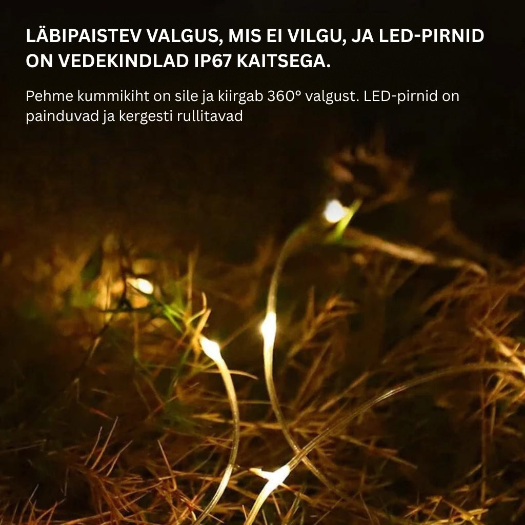 🔥💡 Veekindel kaasaskantav magnetiline LED-valgusketi välistingimustesse
