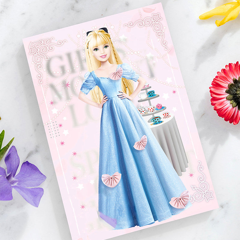 👗Magnetiline paberist nukk printsessi riietamiseks👸
