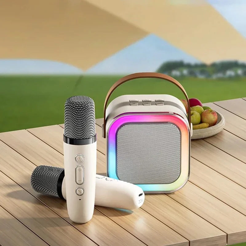Mini karaoke masin juhtmevabade mikrofonidega