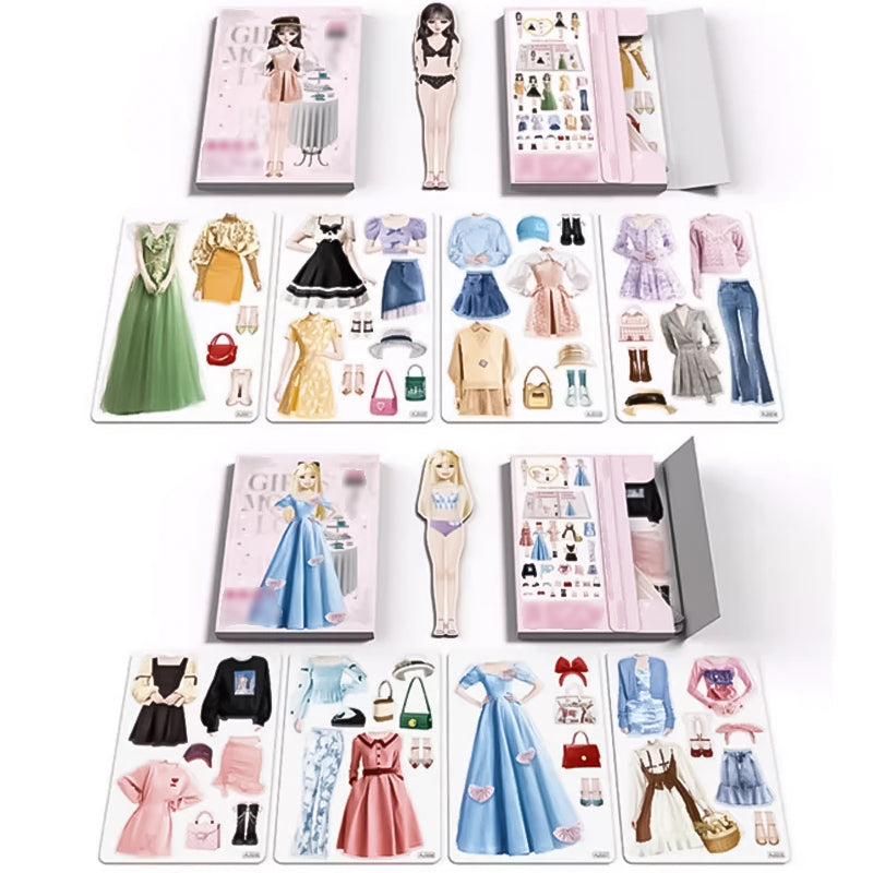 👗Magnetiline paberist nukk printsessi riietamiseks👸