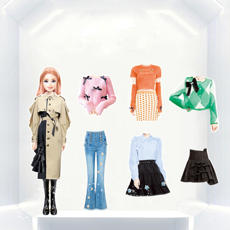 👗Magnetiline paberist nukk printsessi riietamiseks👸