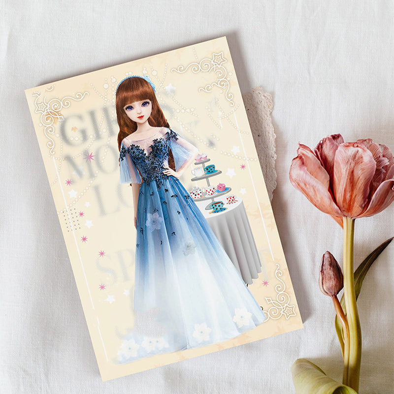 👗Magnetiline paberist nukk printsessi riietamiseks👸