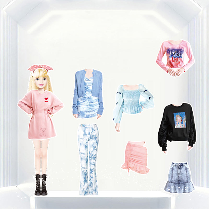 👗Magnetiline paberist nukk printsessi riietamiseks👸