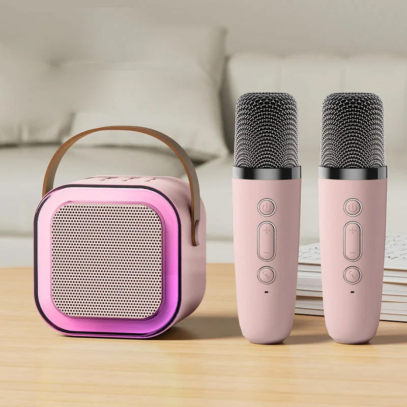 Mini karaoke masin juhtmevabade mikrofonidega