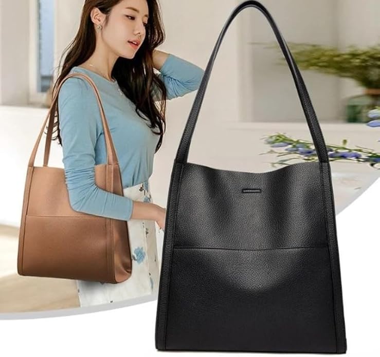 🥳👜 Lihtne ühtlase värviga nahast käekott