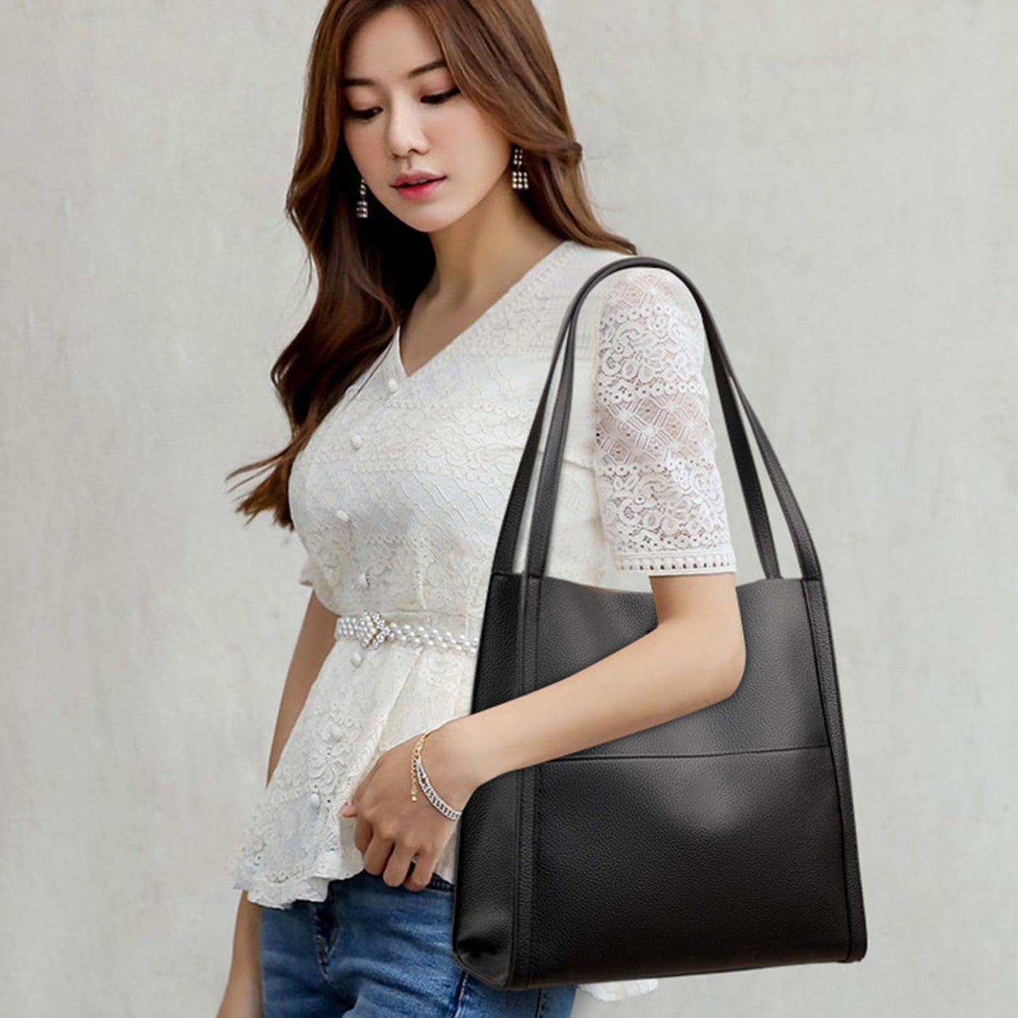 🥳👜 Lihtne ühtlase värviga nahast käekott