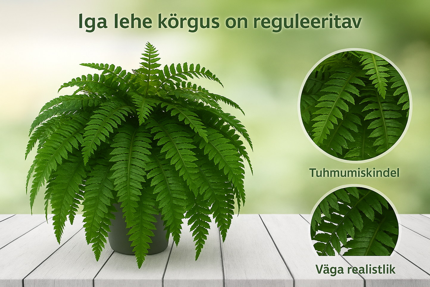 UV-kindel realistlik kunstlik Bostoni sõnajalg