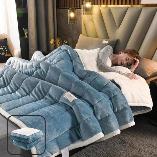 CozyFleece™ pūkuota vilnonė antklodė | Šilta ir jauki – rudeniui ir žiemai