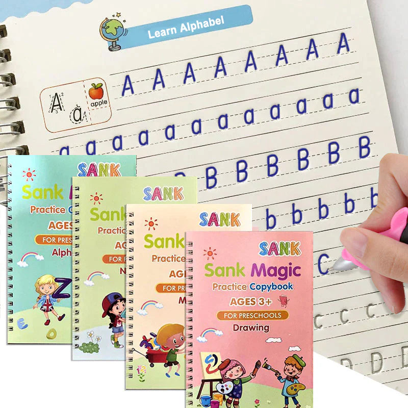 "Magic Practice Books" korduvkasutatav harjutuskomplekt lastele (vanuses 3+)