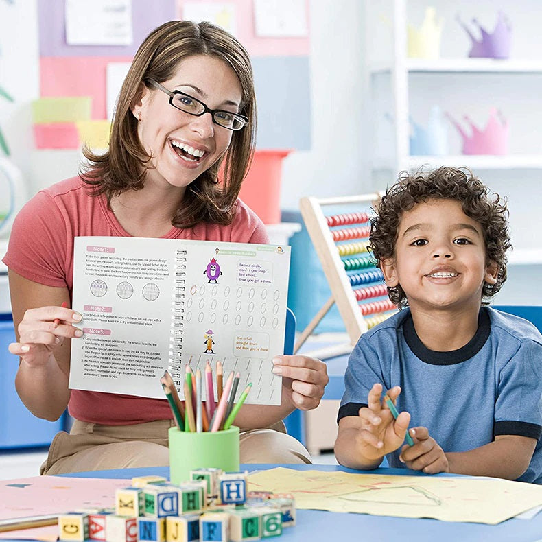 "Magic Practice Books" korduvkasutatav harjutuskomplekt lastele (vanuses 3+)