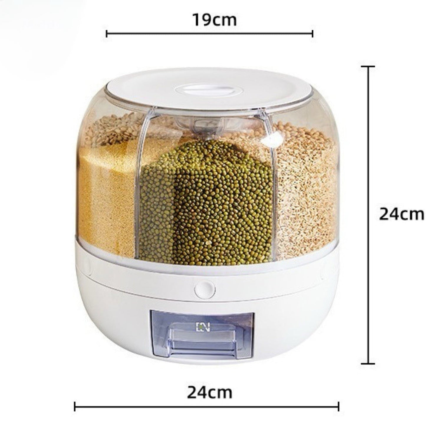 360° Pöörlev teraviljajaotur – tagab korrastatud ja tõhusa köögikorralduse