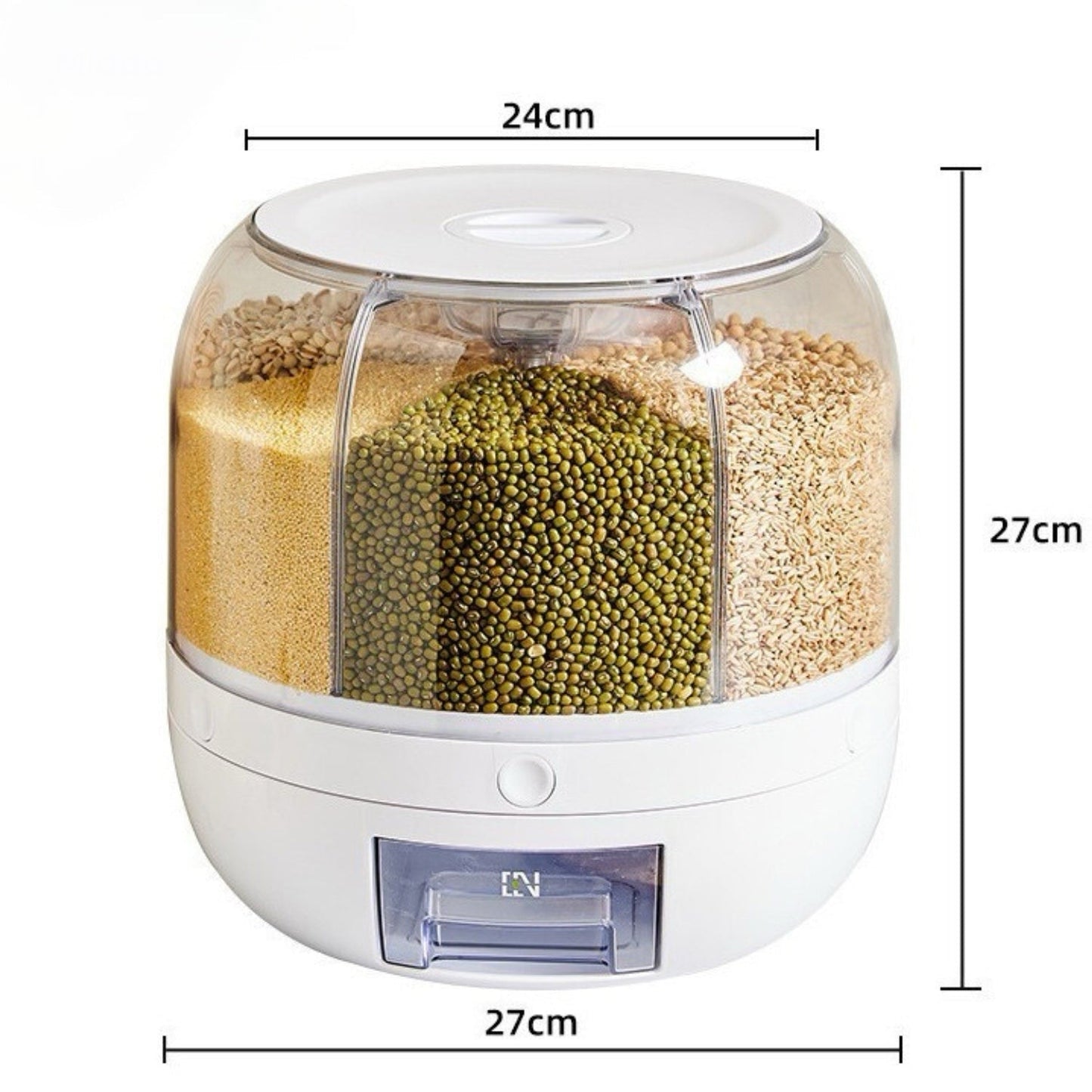 360° Pöörlev teraviljajaotur – tagab korrastatud ja tõhusa köögikorralduse