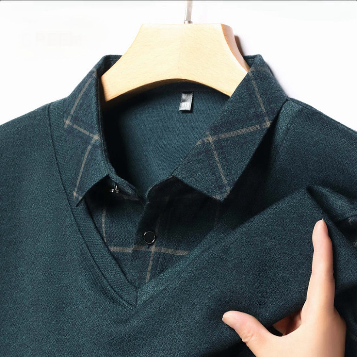 👔 Meeste pikkade varrukatega särk topeltkraega