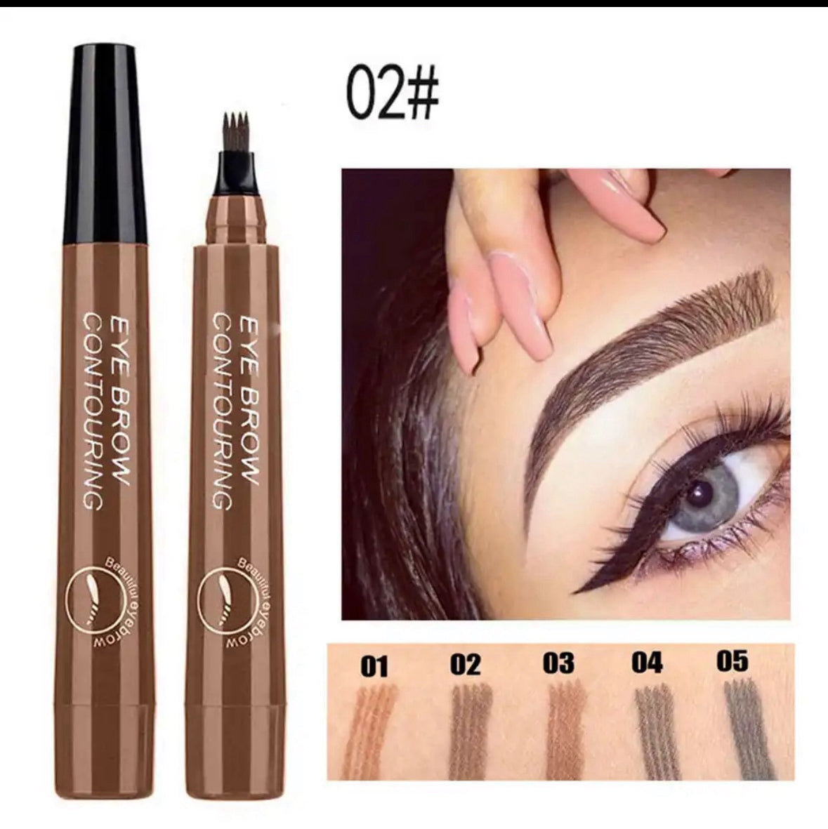 4-punktiline kulmude tätoveeringu pliiats