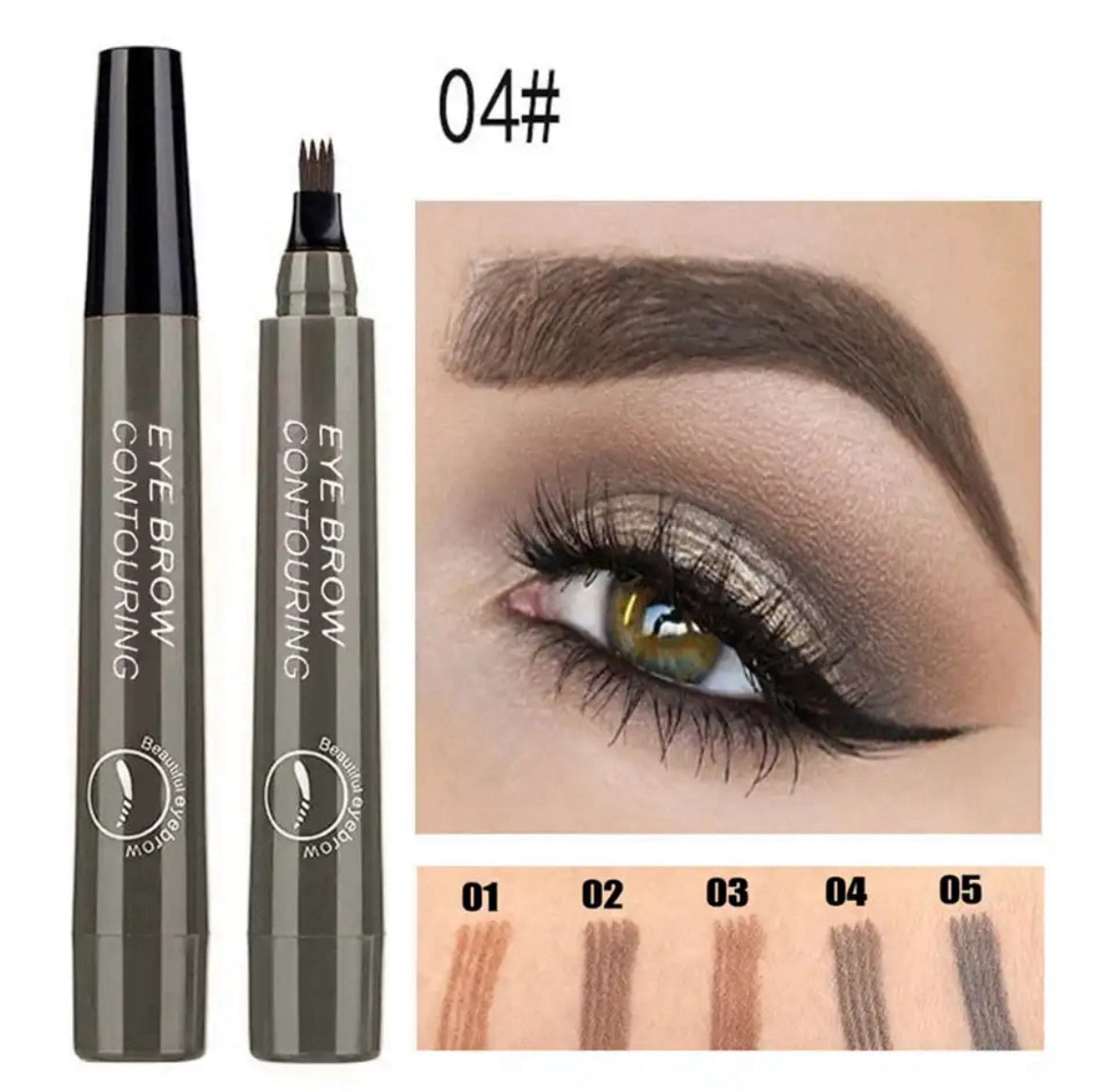 4-punktiline kulmude tätoveeringu pliiats