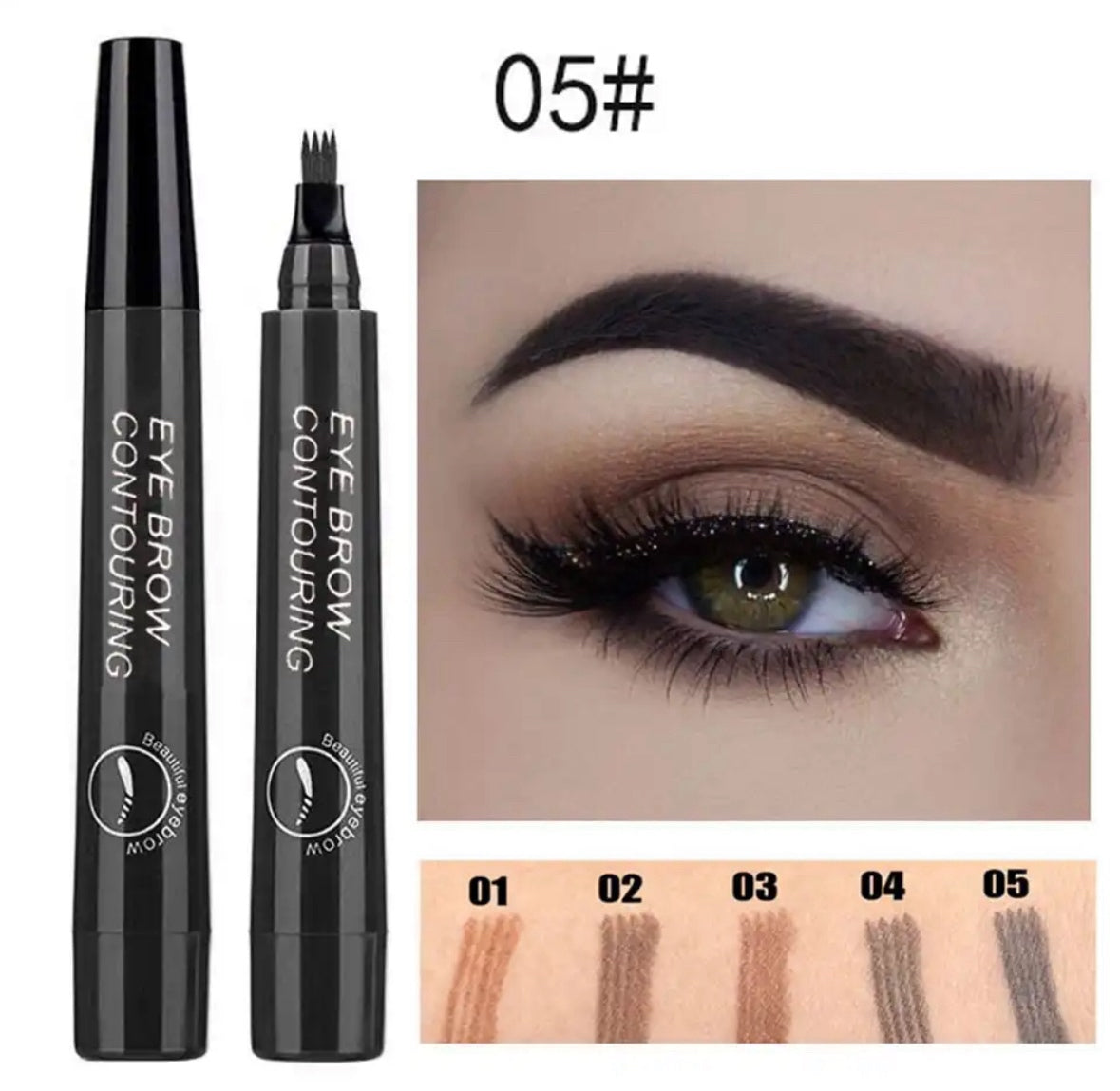 4-punktiline kulmude tätoveeringu pliiats