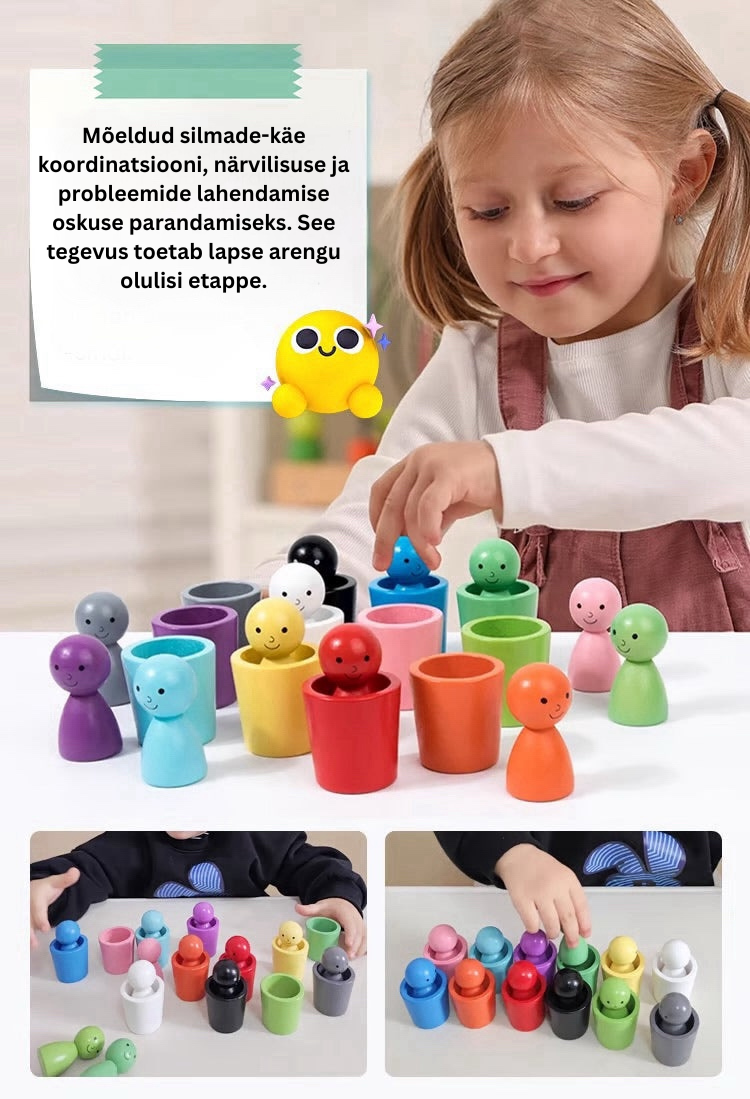 Värvi sorteerimise tassid