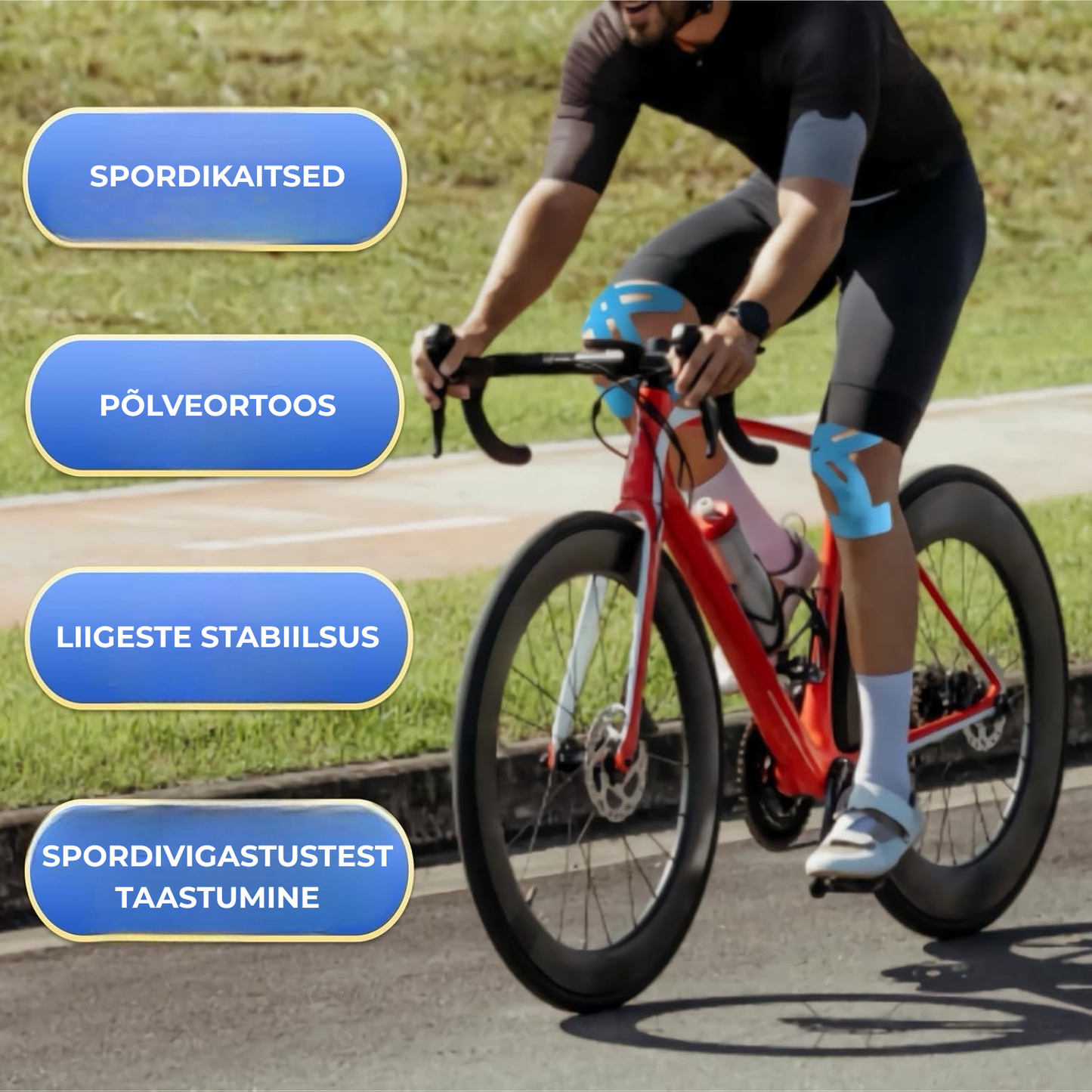 ✨🌹 Piiratud aja pakkumine 🎁 Kasutamiseks valmis kinesioteip põlvedele