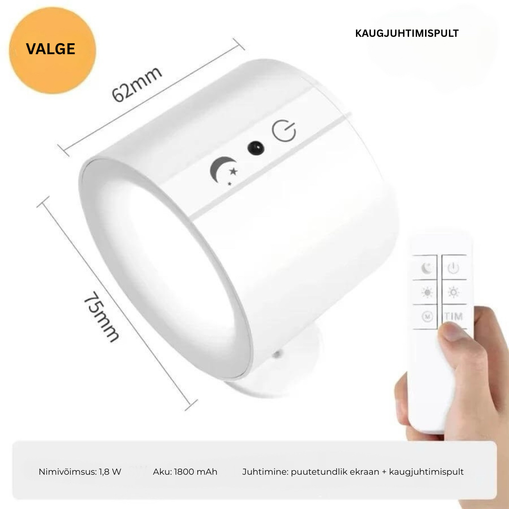 NordGlow – Magnetiline LED-seinalamp kahe valgusallikaga | Paindlik valgustus igasse kodunurka