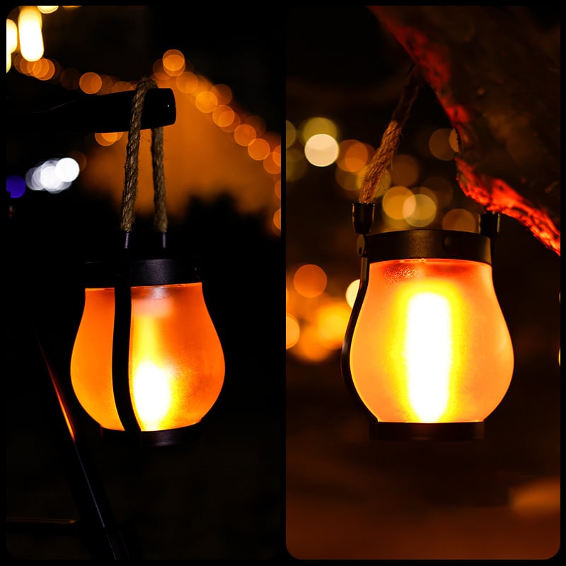 Päikeseenergiaga laetavad lambid kanepinööriga