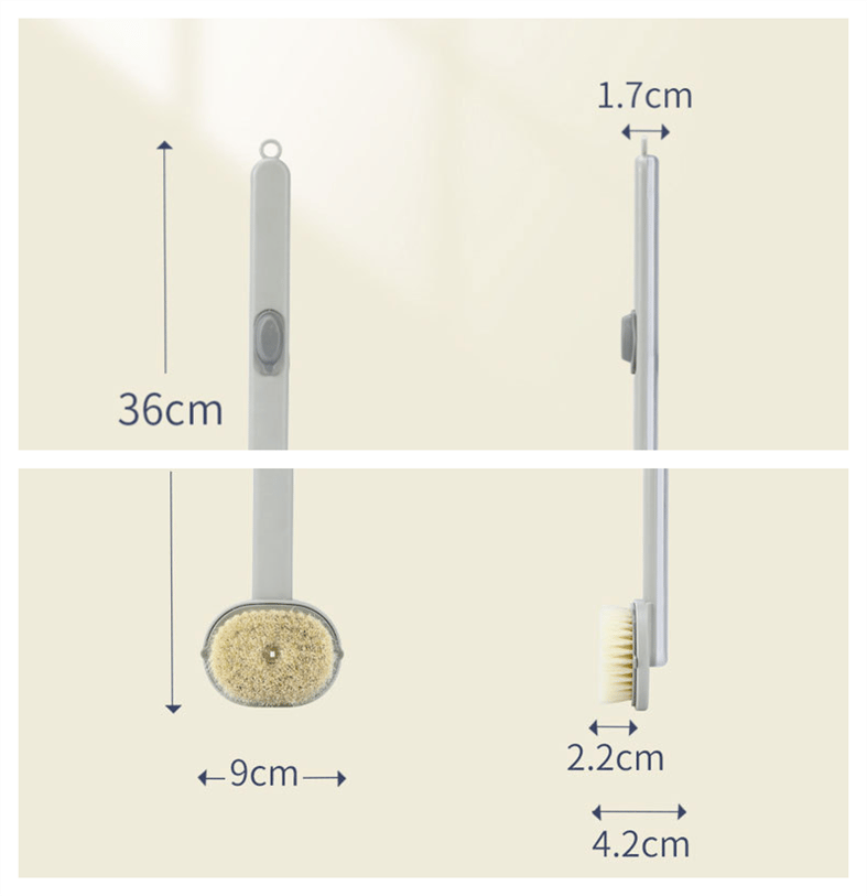 Family Essentials™ Pikk käepidemega vannimassaaži harja