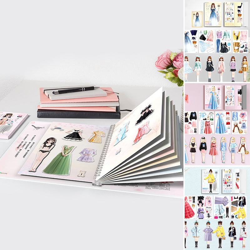 👗Magnetiline paberist nukk printsessi riietamiseks👸