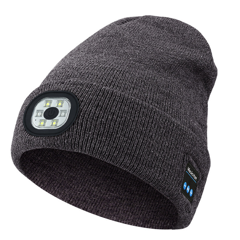 Soojendav muusika- ja valgusmüts Bluetoothiga