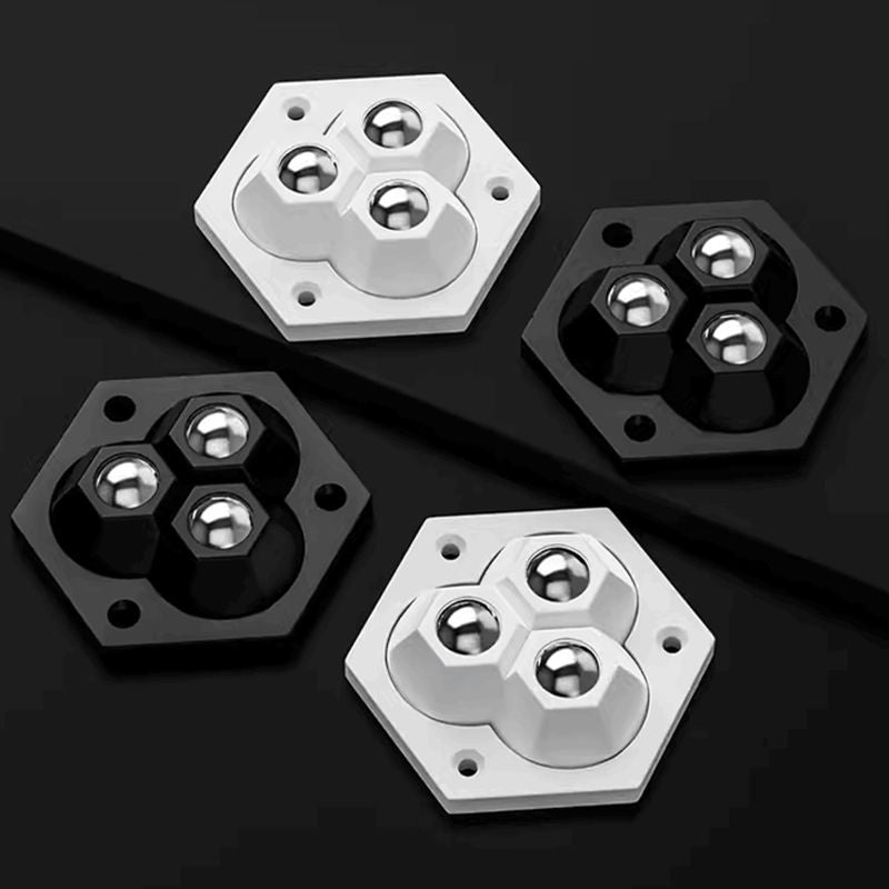 360° pöörlevad kolmekordsed mööblirattad